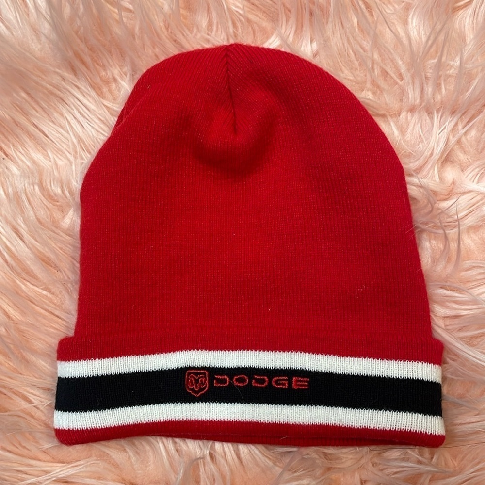 Dodge Unisex Adult Red Beanie Hat‎